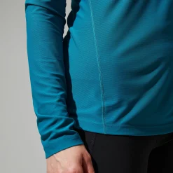 Berghaus 24/7 Long Sleeve Half Zip Tech T-Shirt für Damen - Türkis-Damen Baselayer