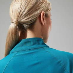 Berghaus 24/7 Long Sleeve Half Zip Tech T-Shirt für Damen - Türkis-Damen Baselayer