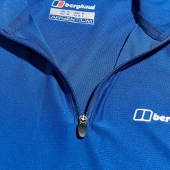 Berghaus 24/7 Long Sleeve Half Zip Tech T-Shirt für Damen - Blau-Damen Baselayer