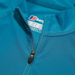 Berghaus 24/7 Long Sleeve Half Zip Tech T-Shirt für Damen - Türkis-Damen Baselayer