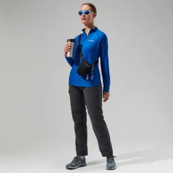 Berghaus 24/7 Long Sleeve Half Zip Tech T-Shirt für Damen - Blau-Damen Baselayer