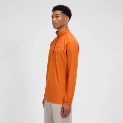 Berghaus 24/7 Long Sleeve Half Zip Tech T-Shirt für Herren - Orange-Herren Baselayer
