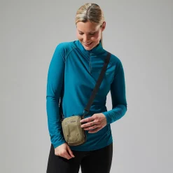 Berghaus 24/7 Long Sleeve Half Zip Tech T-Shirt für Damen - Türkis-Damen Baselayer