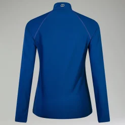 Berghaus 247 Long Sleeve Half Zip Tech T-Shirt für Damen - Blau-Damen Baselayer