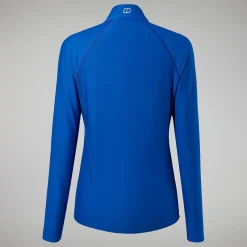 Berghaus 24/7 Long Sleeve Half Zip Tech T-Shirt für Damen - Blau-Damen Baselayer