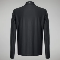 Berghaus 24/7 Long Sleeve Half Zip Tech T-Shirt für Herren - Schwarz-Herren Baselayer