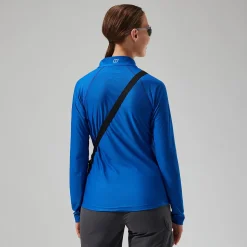 Berghaus 24/7 Long Sleeve Half Zip Tech T-Shirt für Damen - Blau-Damen Baselayer