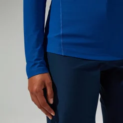 Berghaus 247 Long Sleeve Half Zip Tech T-Shirt für Damen - Blau-Damen Baselayer