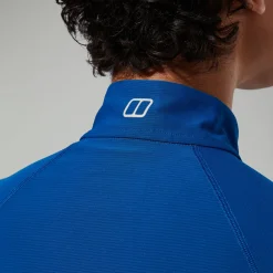Berghaus 247 Long Sleeve Half Zip Tech T-Shirt für Damen - Blau-Damen Baselayer