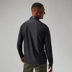 Berghaus 24/7 Long Sleeve Half Zip Tech T-Shirt für Herren - Schwarz-Herren Baselayer