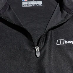 Berghaus 24/7 Long-Sleeve Half Zip Tech T-Shirt für Damen - Schwarz-Damen Baselayer