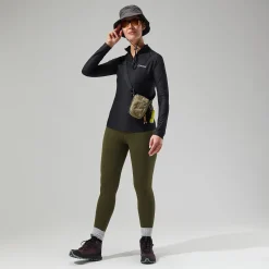 Berghaus 24/7 Long-Sleeve Half Zip Tech T-Shirt für Damen - Schwarz-Damen Baselayer