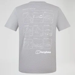 Berghaus Mountain Checklist Kurzarm Shirt für Herren - Grau-Herren T-shirts