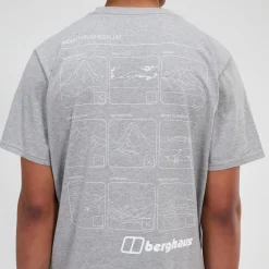 Berghaus Mountain Checklist Kurzarm Shirt für Herren - Grau-Herren T-shirts