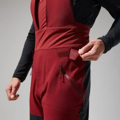 Berghaus MTN Arete Descend GTX Bib Pants für Herren - Dunkelrot/Schwarz-Herren Überhosen | Lange Hosen
