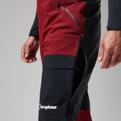 Berghaus MTN Arete Descend GTX Bib Pants für Herren - Dunkelrot/Schwarz-Herren Überhosen | Lange Hosen