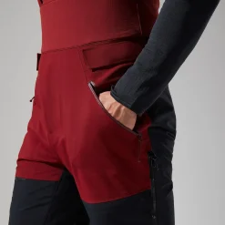 Berghaus MTN Arete Descend GTX Bib Pants für Herren - Dunkelrot/Schwarz-Herren Überhosen | Lange Hosen