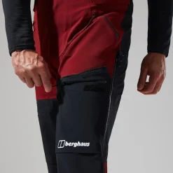 Berghaus MTN Arete Descend GTX Bib Pants für Herren - Dunkelrot/Schwarz-Herren Überhosen | Lange Hosen