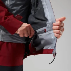 Berghaus MTN Arete Descend GTX Jacken für Herren - Dunkelrot/Schwarz-Herren Wasserdicht