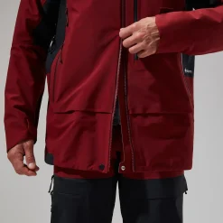 Berghaus MTN Arete Descend GTX Jacken für Herren - Dunkelrot/Schwarz-Herren Wasserdicht