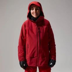 Berghaus MTN Arete Descend GTX Jacken für Damen - Rot-Damen Wasserdicht