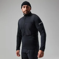 Berghaus MTN Arete LB Half Zip Fleece für Herren - Schwarz-Herren Fleece