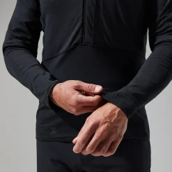 Berghaus MTN Arete LB Half Zip Fleece für Herren - Schwarz-Herren Fleece
