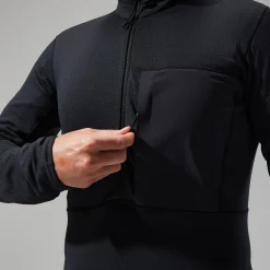 Berghaus MTN Arete LB Half Zip Fleece für Herren - Schwarz-Herren Fleece