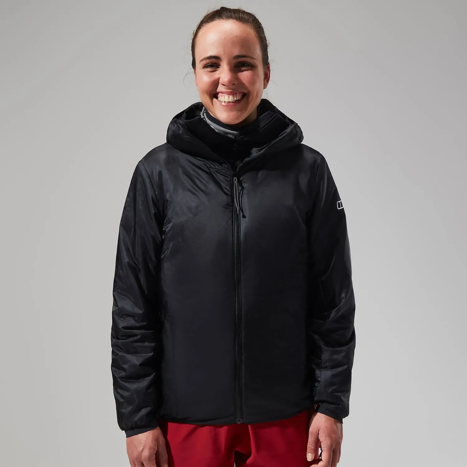 Berghaus MTN Arete Synthetischer Hoodie für Damen - Schwarz/Grau-Damen Isolierend | Lightweight