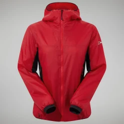 Berghaus MTN Arete Synthetischer Hoodie für Damen - Rot/Schwarz-Damen Isolierend | Lightweight