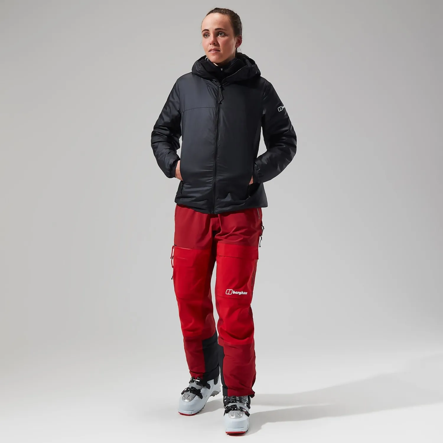Berghaus MTN Arete Synthetischer Hoodie für Damen - Schwarz/Grau-Damen Isolierend | Lightweight
