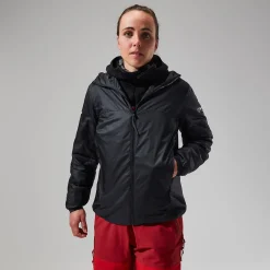 Berghaus MTN Arete Synthetischer Hoodie für Damen - Schwarz/Grau-Damen Isolierend | Lightweight