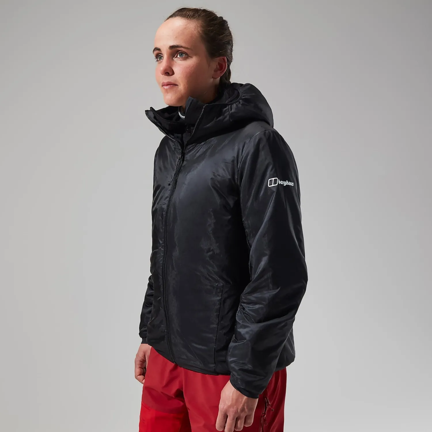 Berghaus MTN Arete Synthetischer Hoodie für Damen - Schwarz/Grau-Damen Isolierend | Lightweight