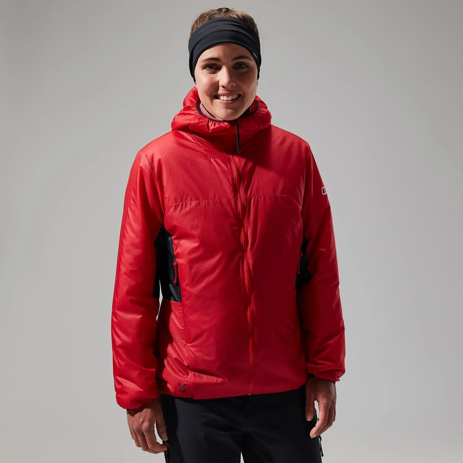 Berghaus MTN Arete Synthetischer Hoodie für Damen - Rot/Schwarz-Damen Isolierend | Lightweight