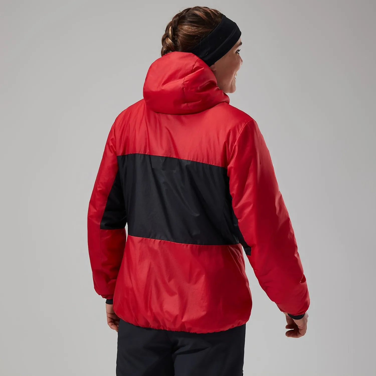 Berghaus MTN Arete Synthetischer Hoodie für Damen - Rot/Schwarz-Damen Isolierend | Lightweight