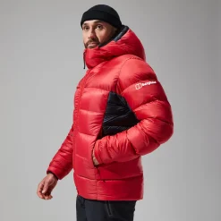 Berghaus MTN Arete Ultra Down Hoodie für Herren - Rot/Schwarz-Herren Hoodies Und Sweatshirts | Isolierend