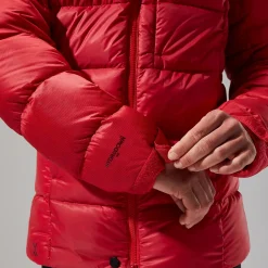 Berghaus MTN Arete Ultra Down Hoodie für Damen - Rot-Damen Isolierend