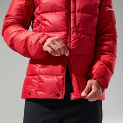 Berghaus MTN Arete Ultra Down Hoodie für Damen - Rot-Damen Isolierend