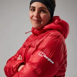 Berghaus MTN Arete Ultra Down Hoodie für Damen - Rot-Damen Isolierend