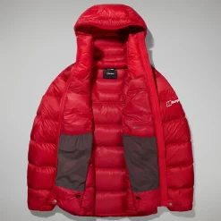 Berghaus MTN Arete Ultra Down Hoodie für Damen - Rot-Damen Isolierend