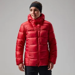 Berghaus MTN Arete Ultra Down Hoodie für Damen - Rot-Damen Isolierend
