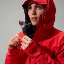Berghaus MTN Guide Alpine Pro Jacken für Damen - Rot-Damen Wasserdicht | Lightweight