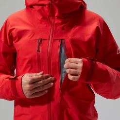 Berghaus MTN Guide Alpine Pro Jacken für Damen - Rot-Damen Wasserdicht | Lightweight