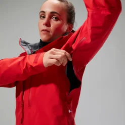 Berghaus MTN Guide Alpine Pro Jacken für Damen - Rot-Damen Wasserdicht | Lightweight