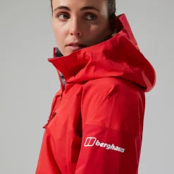 Berghaus MTN Guide Alpine Pro Jacken für Damen - Rot-Damen Wasserdicht | Lightweight