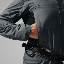 Berghaus MTN Guide Hyper Alpha Jacken für Herren - Grau/Schwarz-Herren Wasserdicht | Herren Leichte