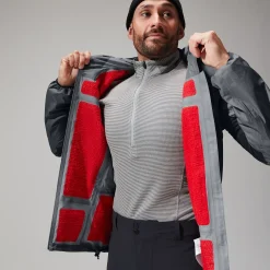 Berghaus MTN Guide Hyper Alpha Jacken für Herren - Grau/Schwarz-Herren Wasserdicht | Herren Leichte