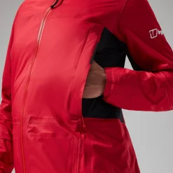 Berghaus MTN Guide Hyper Alpha Jacken für Damen - Rot/Schwarz-Damen Wasserdicht | Lightweight