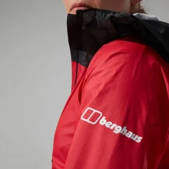 Berghaus MTN Guide Hyper LT Jacken für Damen - Rot/Schwarz-Damen Wasserdicht | Lightweight