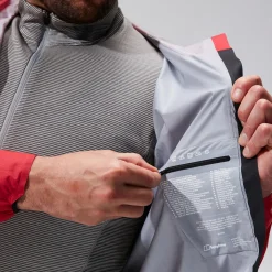 Berghaus MTN Guide Hyper LT Jacken für Herren - Schwarz/Rot-Herren Wasserdicht | Herren Leichte